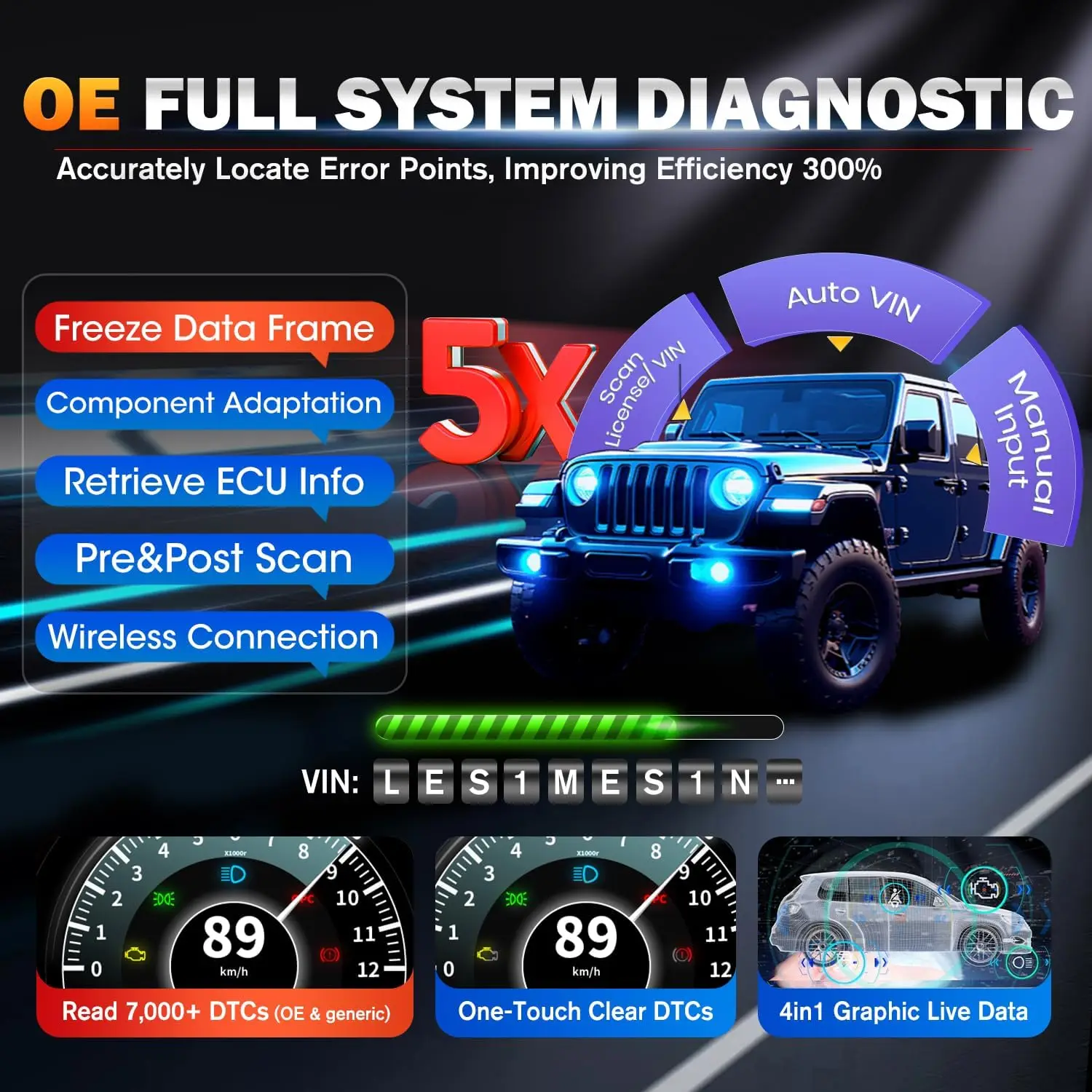 Autel MaxiCOM MK900 BT MK900BT 8-Zoll-Autodiagnosetools 40+ Dienstleistungen CAN FD DOIP OBD2-Scanner-Upgrade von MK808BT Pro MK808S