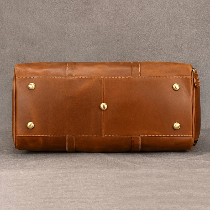 Custom Name Herren Leder Reisetasche Rindsleder Herren Weekender Taschen echte Rindsleder Handtaschen für Reisen im Freien