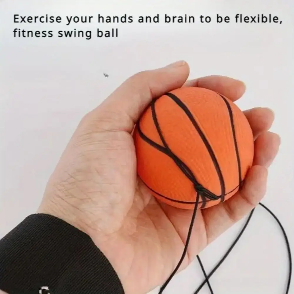 On String Elastic Bouncing Return Ball Boring Hand Ball Game Hand Rebound Ball Baseball Basketball