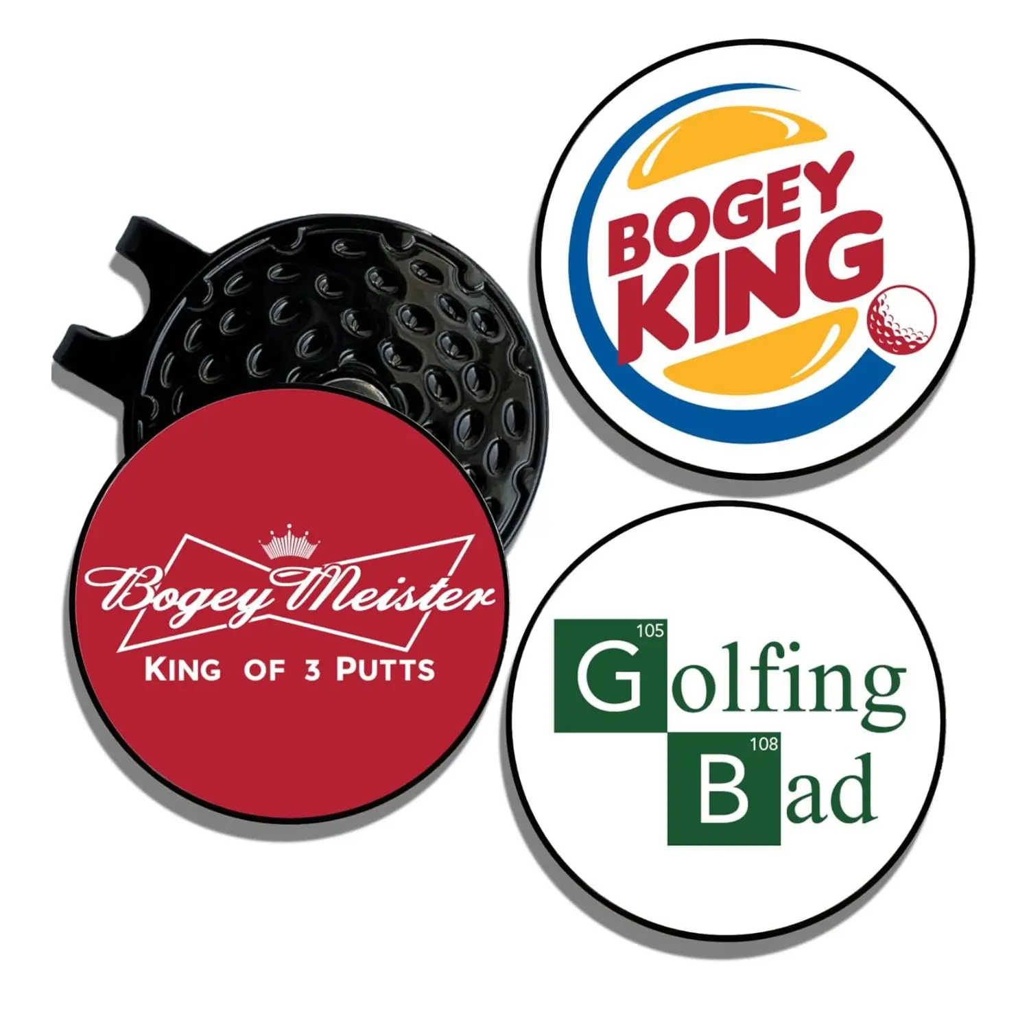 3 pezzi di pennarello per palline da golf premium con clip magnetica standard per cappello, divertente clip per cappello con pennarello per palline da golf per uomini e donne, Great Golf Ac