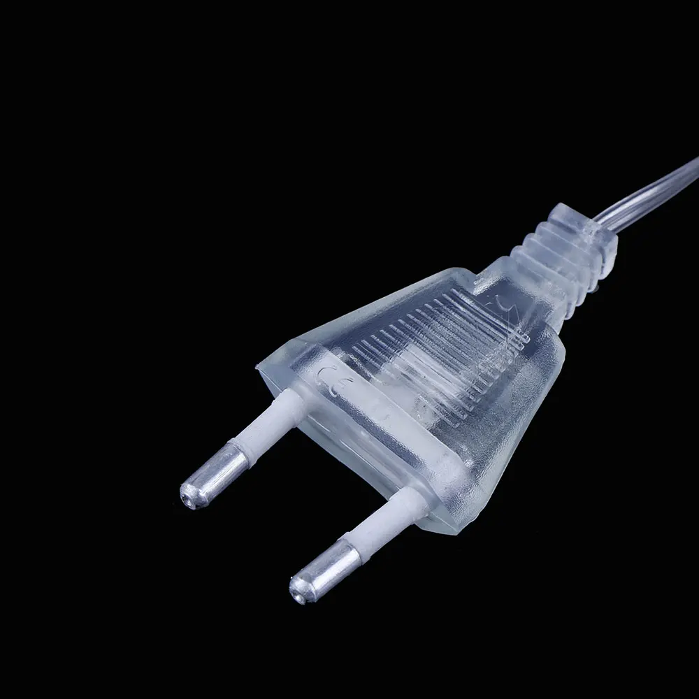 3 Meter Power Extension Cable Transparent Standard Power Extension Cord Wire for LED String Light Christmas Holiday Lights