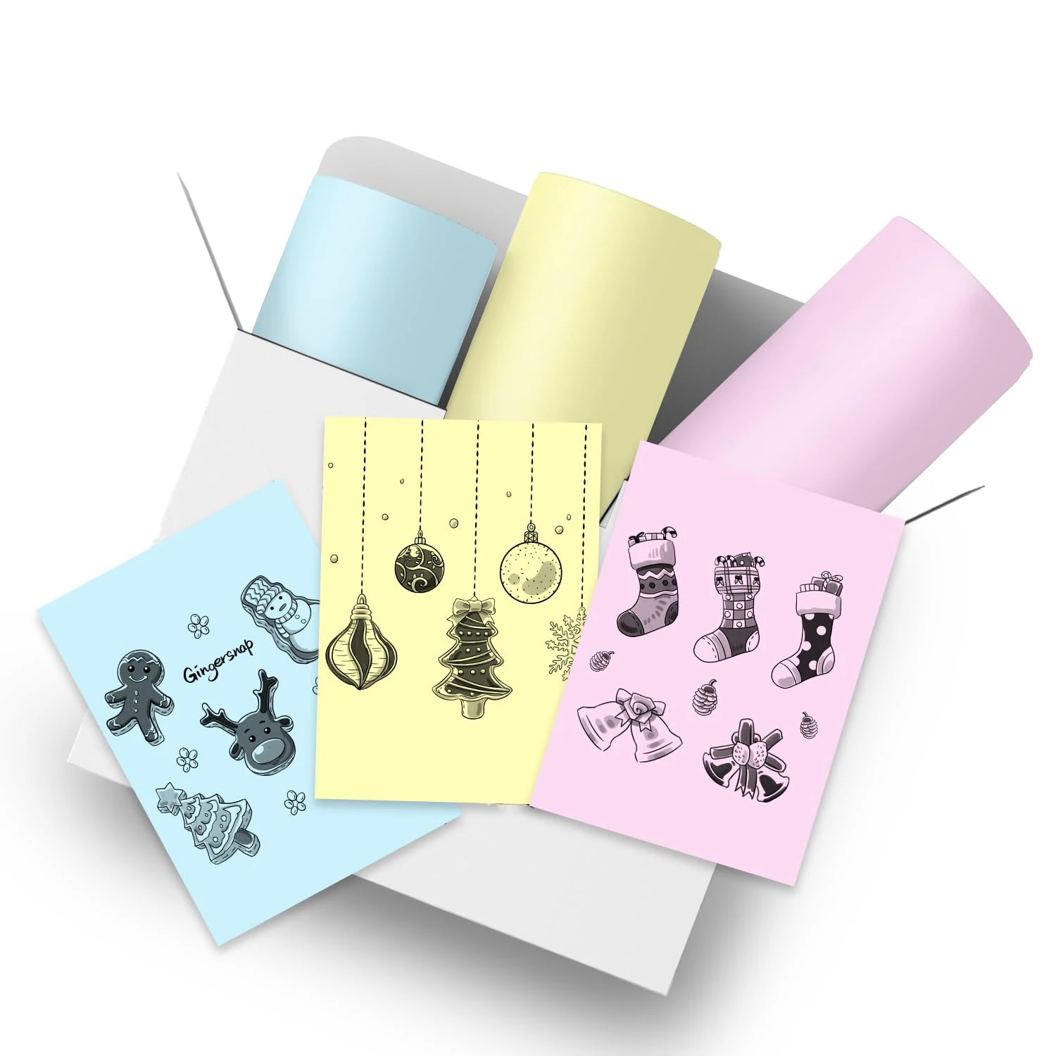 53 mm Thermopapier-Aufkleber für Phomemo/Memoking M02/T02/M04AS/M04S Mini-Drucker für Journal-Foto-Textnotizen