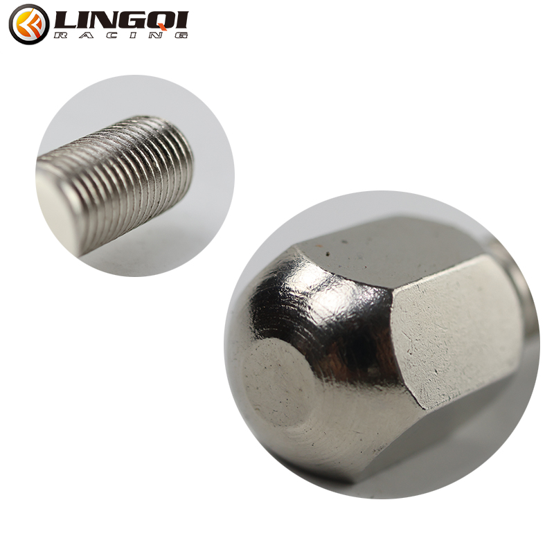 LINGQI-accesorios para cubo de rueda ATV, tuercas hexagonales M10, tornillos de perno para Kart, Buggy, UTV, Quad, Go Kart, vehículo, Moto, piezas de motocicleta