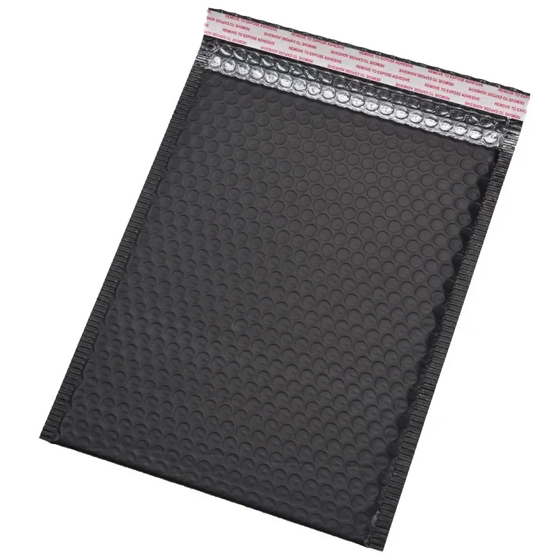 50 pçs sacos de envelope de espuma preta auto selo mailers acolchoados envio envelopes com bolha saco de envio pacotes saco