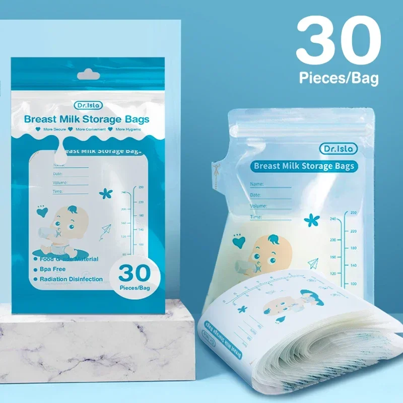 30 pcs 250ml Milch Gefrier beutel Muttermilch Babynahrung Lagerung Muttermilch Aufbewahrung beutel bpa kostenlos Baby sichere Fütterung beutel Fütterung