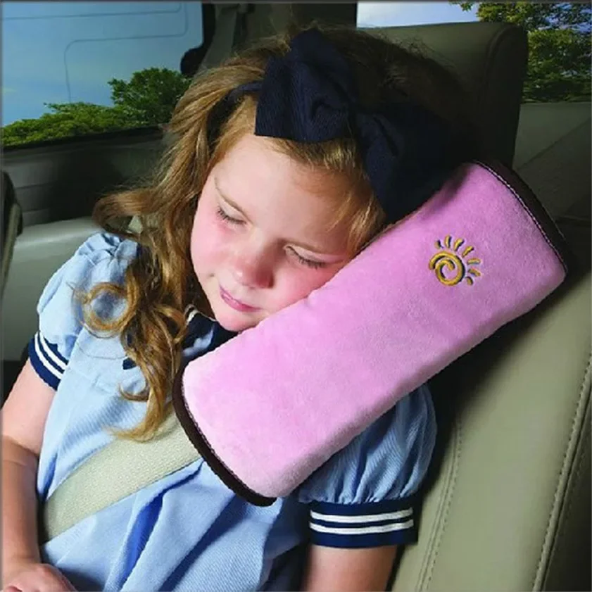 Cinto de cadeira de bebê, travesseiro de carro, cinto de segurança automático, almofada de ombro, proteção, suporte, travesseiro para crianças pequenas