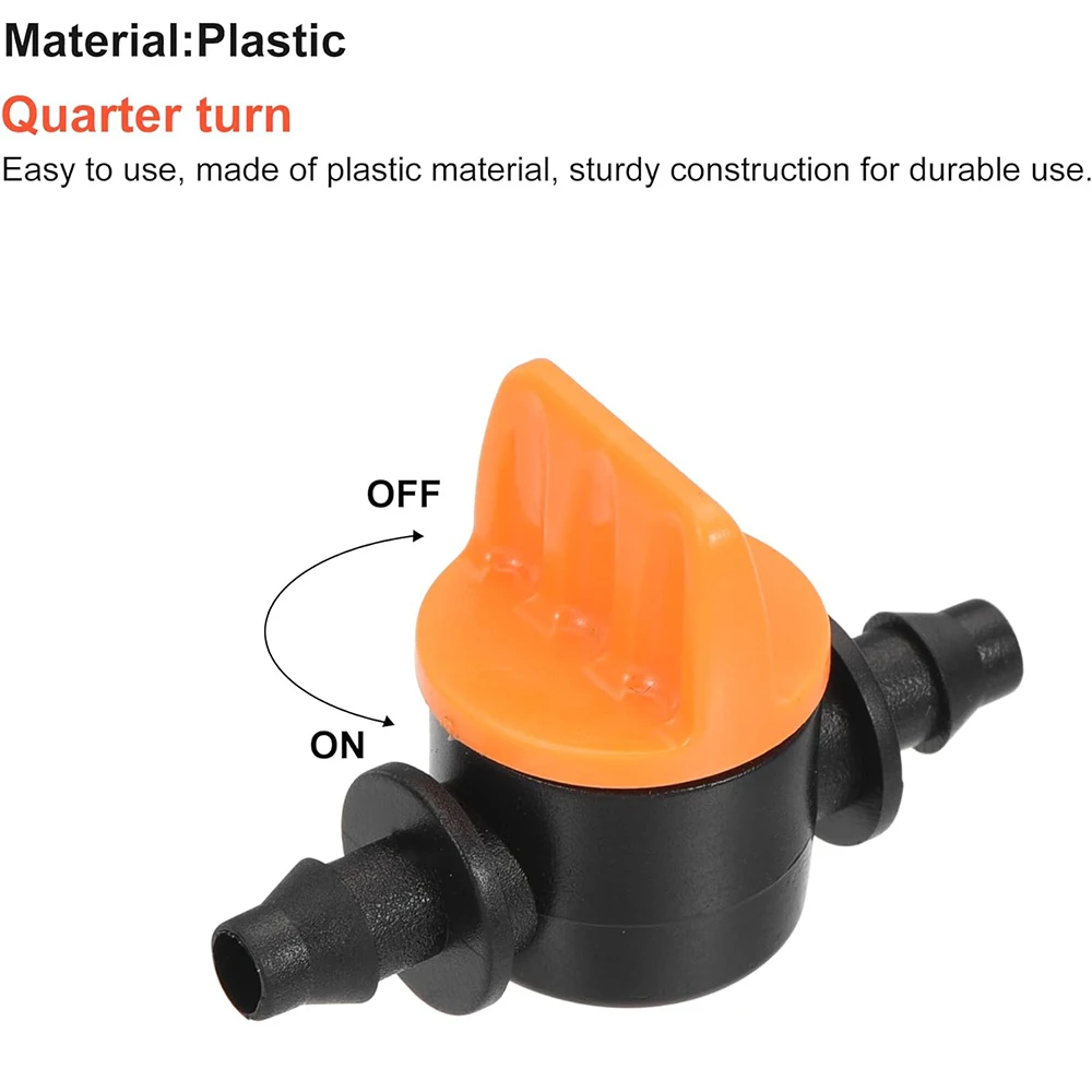20Pcs Hose Valve Garden Tap Connectors for Drip Irrigation System, 4/7mm Water Flow Control Fittings