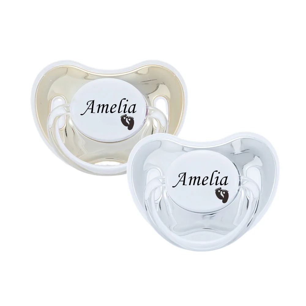 ( 2pcs ) MIYOCAR Personalized & Custom Pacifier with Name Unique Gift for Baby Girl and Boy BPA free Pacifier Clip