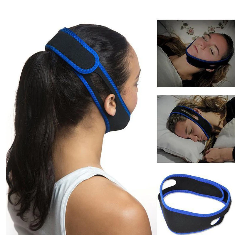 1PC CPAP Anti Schnarchen Kinn Strap Stop Schnarchen Einstellbare Schnarchen Gürtel Schlaf Apnoe Kinn Unterstützung Straps Gesundheit Pflege Schlafen hilfe Werkzeuge