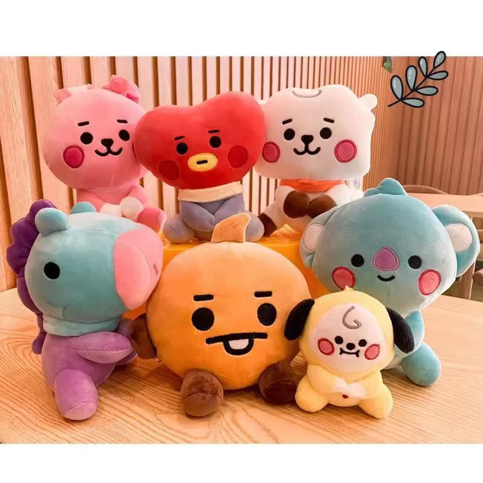 Kpop brinquedo de pelúcia tata koay shooky mang cooky dos desenhos animados animal mochila chave pingente do telefone móvel escritório brinquedos relaxamento amigo presente