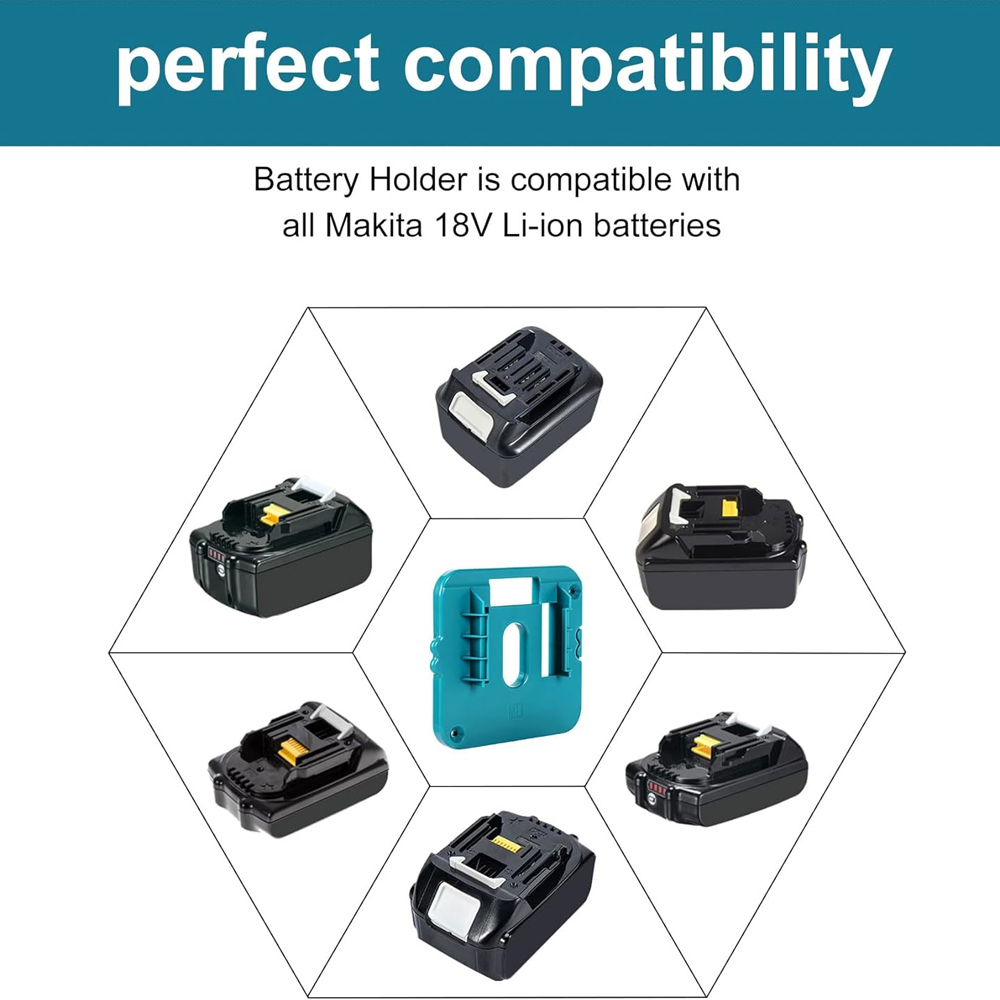 แบตเตอรี่สําหรับ Makita 18V Li-Ion แบตเตอรี่เครื่องมือเครื่องผู้ถือ Rack Wall Mount สําหรับ Makita BL1860 BL1850 BL1840 BL1830