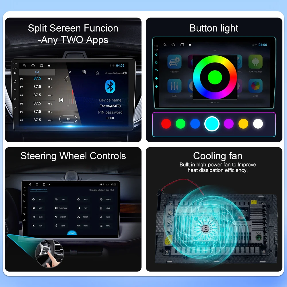 Android Car Radio Stereo For Suzuki Swift 2003 - 2010 Auto Navigation GPS Head Unit Multimedia Video Player 4G Carplay 2din DVD