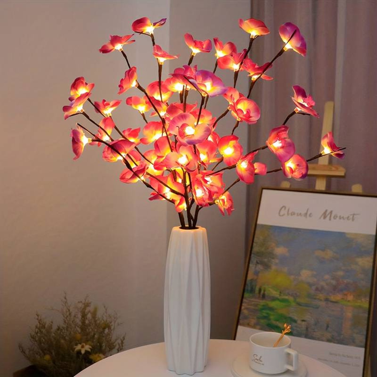1PC Phalaenopsis Baum Licht Dekoration Lichterketten Batterie Betrieben Fee Licht Für Home Schlafzimmer Zimmer Party Hochzeit Dekoration