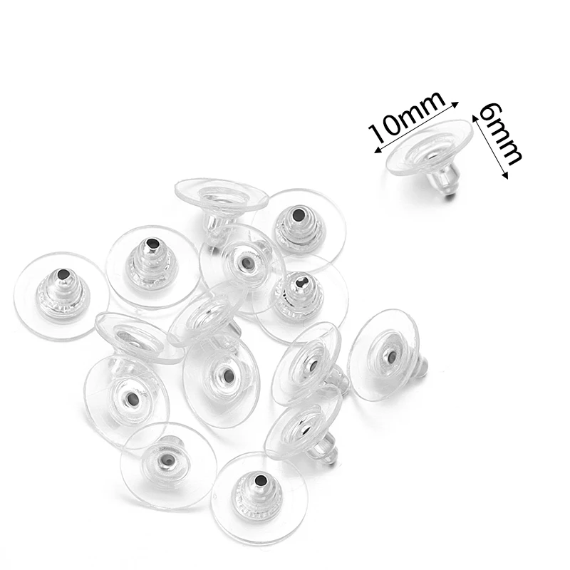 100 teile/los Gummi Ohr Stopper Earnuts Stud Ohrring Zurück Liefert Für DIY Schmuck Machen Zubehör Großhandel