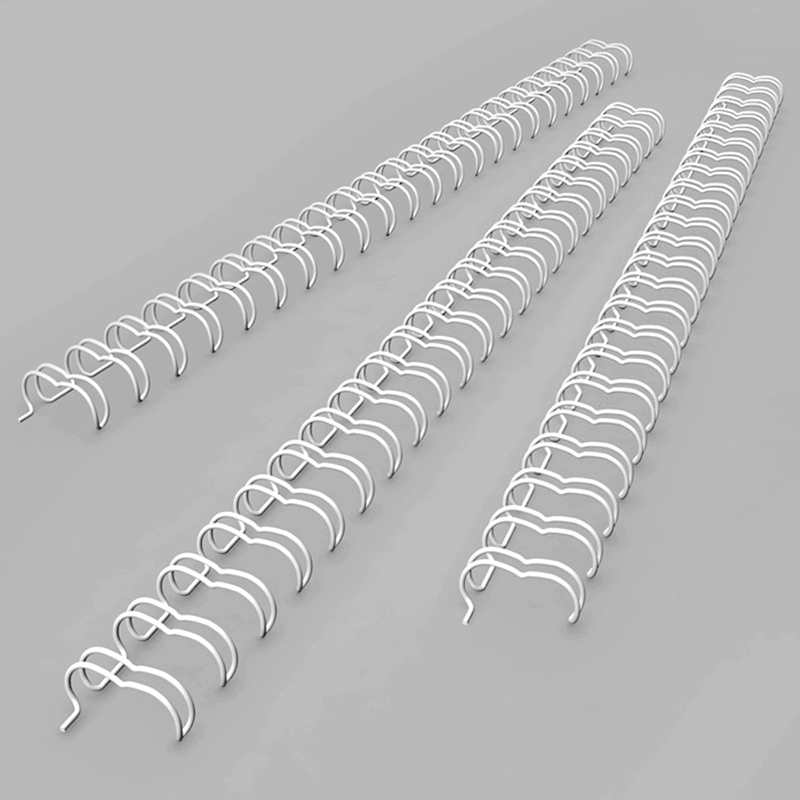 8개/몫 ReadStar 흰색 A4 3:1/2:1 피치 1/4"-1-3/4"(6.4-44.4mm) 철 OY 코일 이중 루프 와이어 캘린더 바인딩 빗 와이어 링