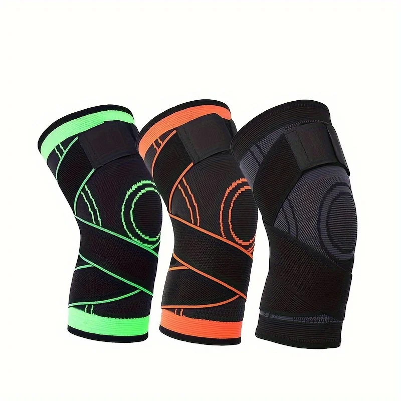 Rodillera deportiva para hombre, rodillera elástica presurizada, equipo de Fitness, soporte para baloncesto, voleibol, tenis, Protector de ciclismo, 1 ud.