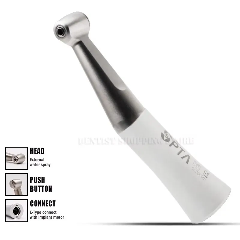 FX E-Type สเปรย์น้ําภายนอกฝาหลังปุ่มกดเชื่อมต่อมุมตรงกันข้ามความเร็วต่ํา Air Handpiece เปลือกโลหะเครื่องมือทันตกรรม