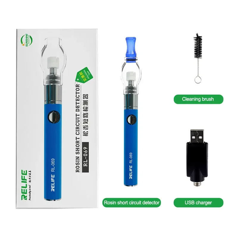 RELIFE RL-069 로진 분무기 로진 플럭스 펜 USB 충전 용접 펜 필요 없음 납땜 인두 전화 PCB 단락 감지기