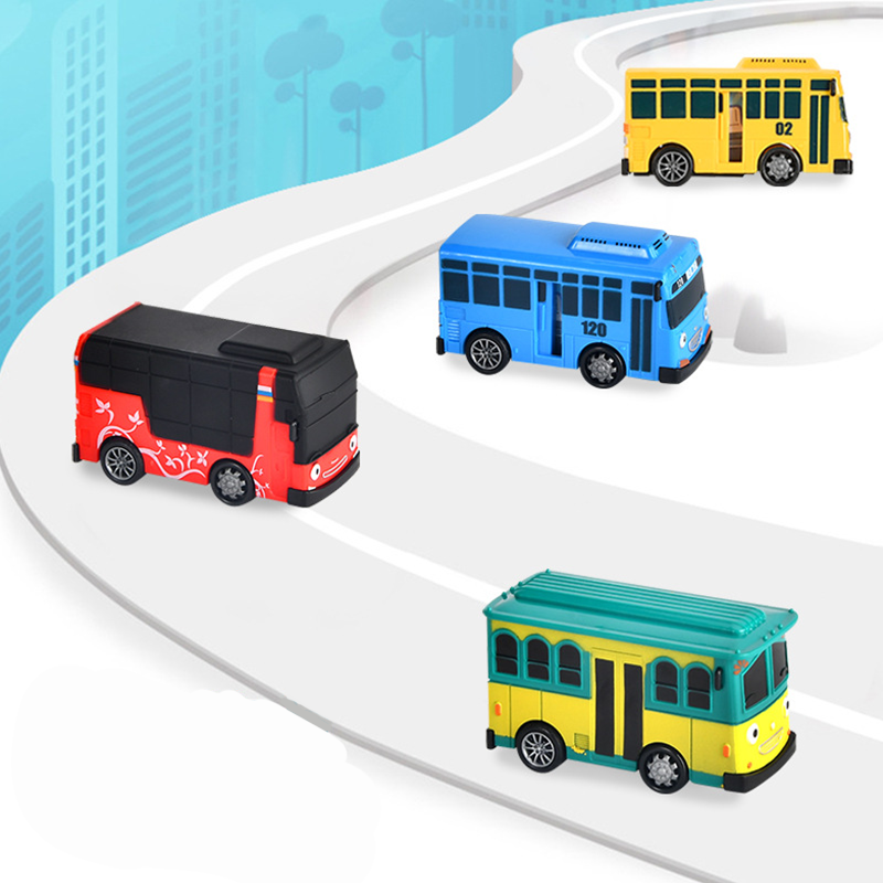 Mini Boomerang bus Pull Back Car can Open the Door Small Bus set Toys Educational toys for children