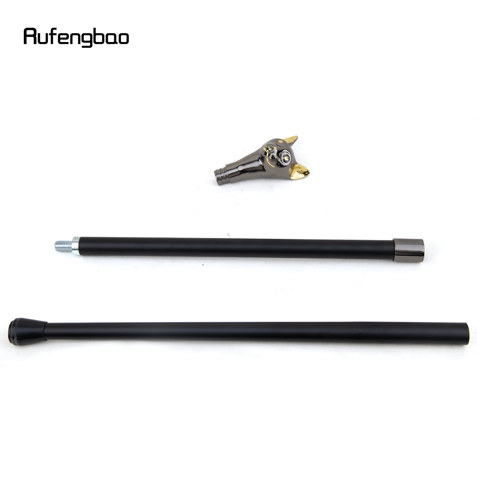 Ouro preto luxo gato lidar com bengala moda decorativa bengala cavalheiro elegante cosplay cana botão crosier 90cm