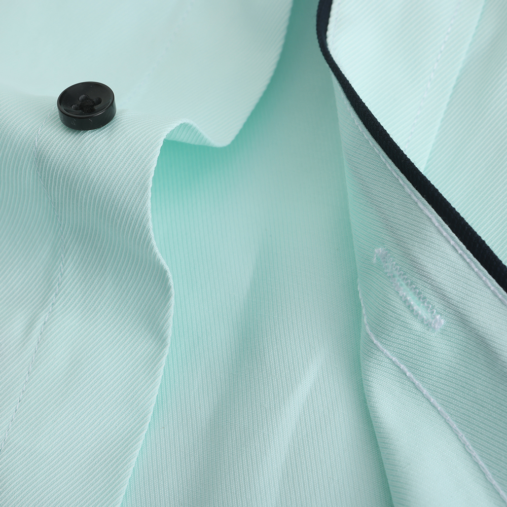 Klassisches, langärmliges, solides Basic-Hemd für Herren, bequemes, halbformelles Business-Social-Standard-Passform, pflegeleichtes Bürohemd