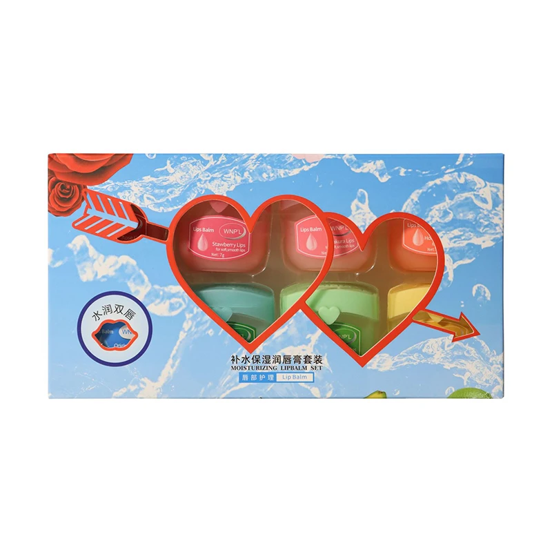 4/6/8pcs 모이스춰 라이징 립 밤 세트 립스틱 메이크업 천연 식물베이스 모이스처 라이저 립 밤 안티 크래킹 립