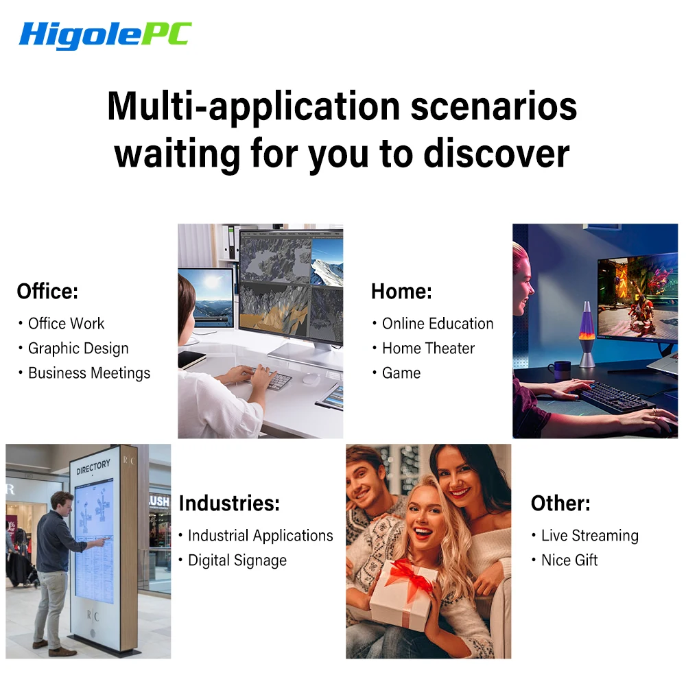 Higole Gole 2 Pro 5.5'' Mini PC Intel N5095 Windows 11 WiFi5 8/16 128/256G 4K Windows Tablet Laptop Desktop PC Mini Computers