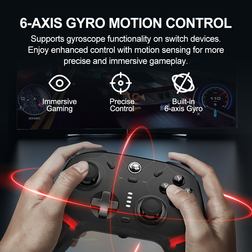 GameSir Cyclone 2 Pro Wireless Gamepads PC for Nintendo Switch 2/1 Windows Steam IOS Android Controller with Mag-Res TMR Sticks