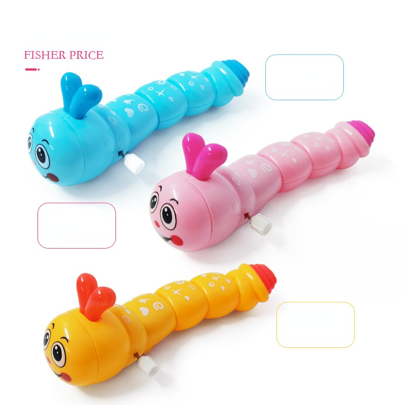 1 peça lagarta relógio bonito dos desenhos animados animais acabar brinquedos para crianças forma lagarta rastejando brinquedo presente do bebê para crianças