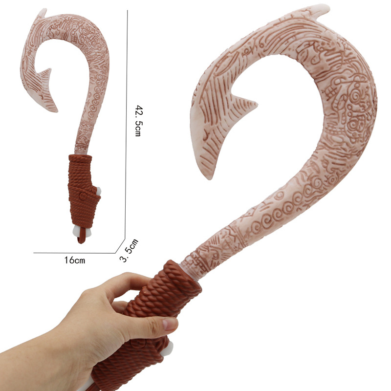 Movie MOANA Cosplay Photography Props Semi God Maui Fish Hook Wig Necklace Kit Kid Comic Con Birthday Party Role Play Accessory