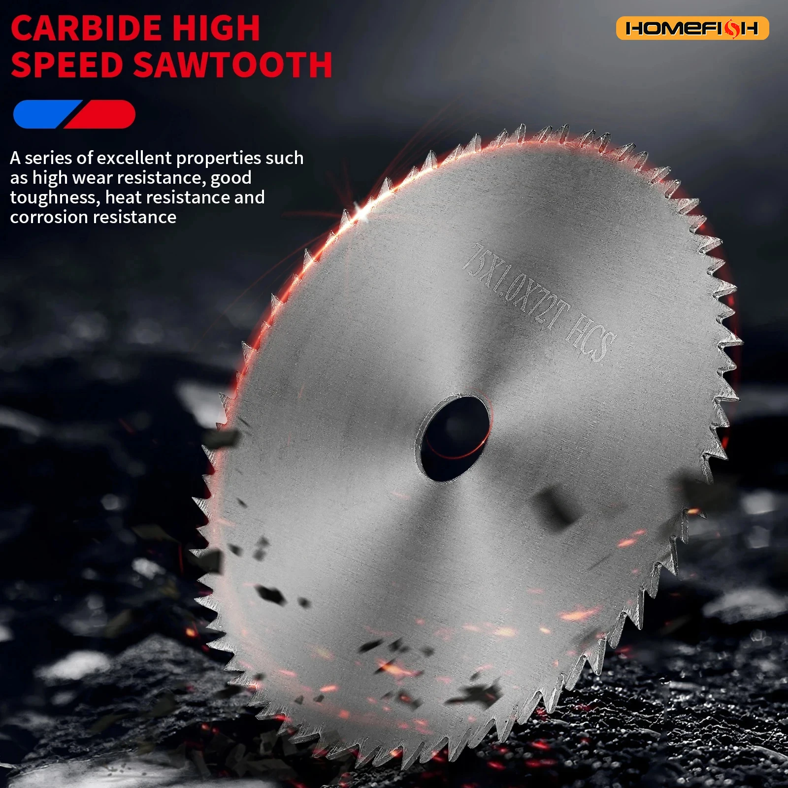 Lame de scie circulaire en carbure de 3 pouces 72T pour accessoires d'outils électriques de coupe du bois et du plastique