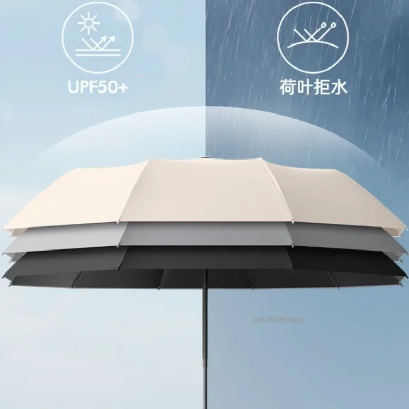 Ringgesp Ontwerp Automatische opvouwbare paraplu voor heren Extra grote versterkte wind- en regenbestendige zonnescherm UV-paraplu's