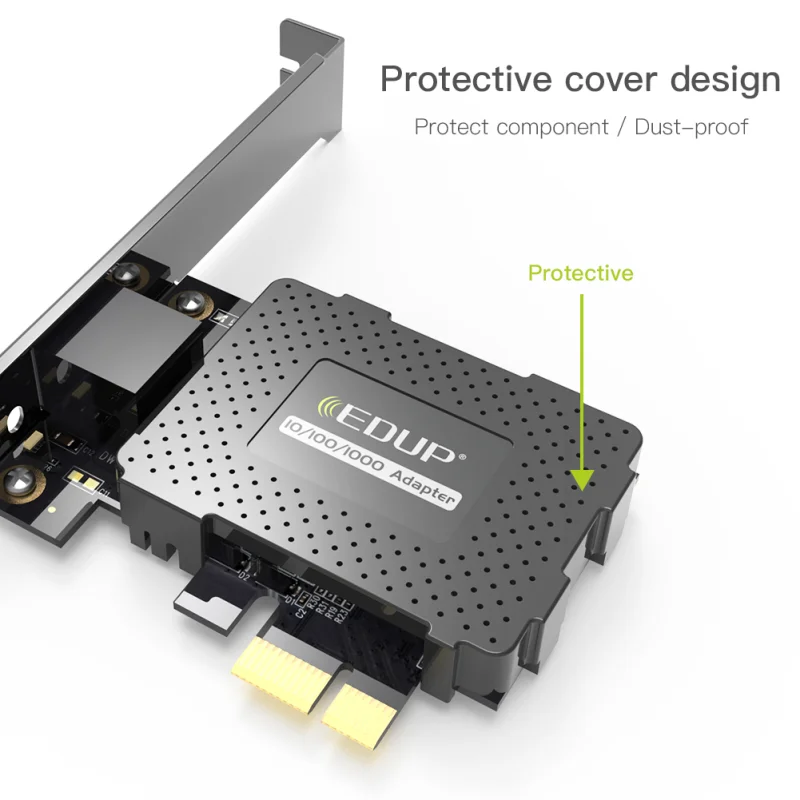 Сетевая карта EDUP 9602GS 10 м/100 м/1000 Мбит/с Gigabit Ethernet PCI Express RJ45 LAN-адаптер PCIe Converter для настольного ПК