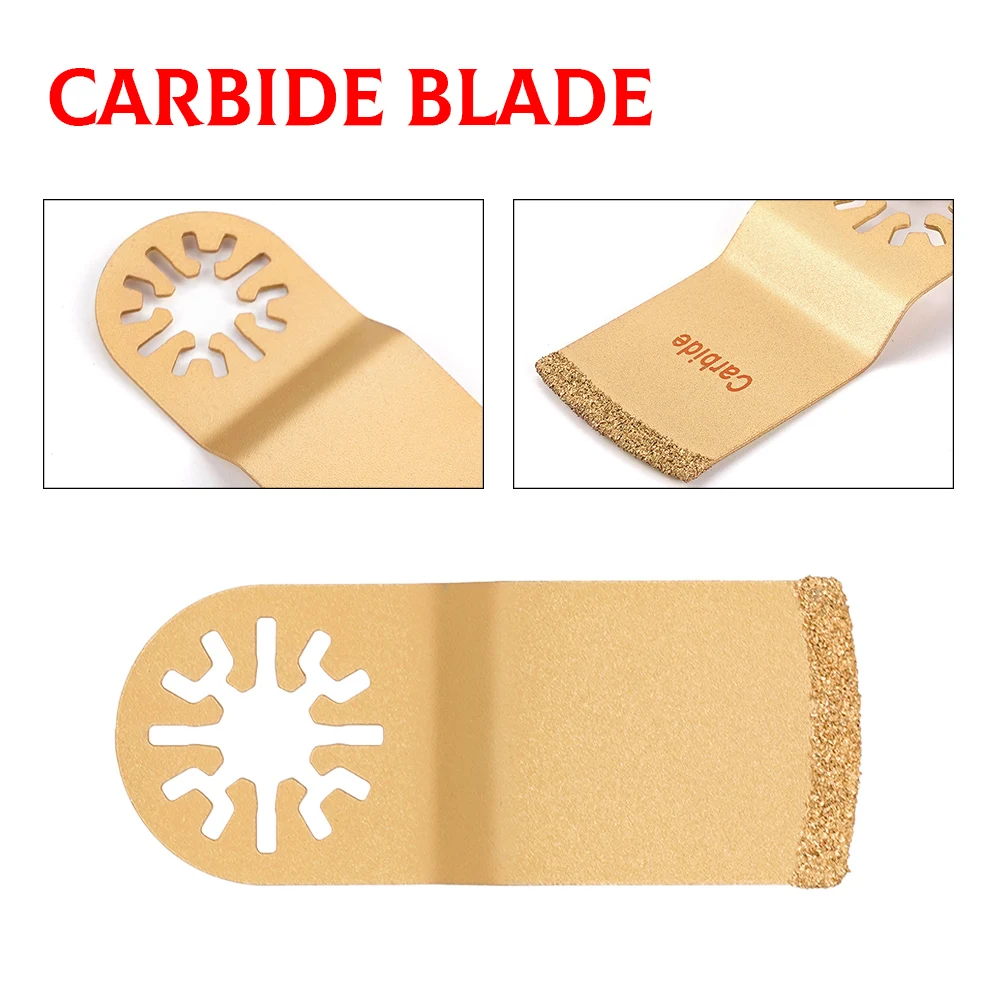 1/3pc Gold Diamond Tungsten Carbide Oscillating Saw Blade Tile Concrete Stone Multifunctional Cutter For Fein Tools Accessories