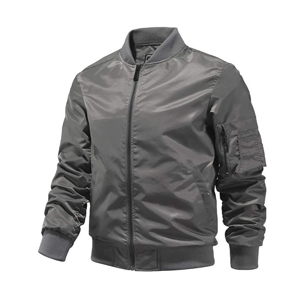 Einfarbig Bomber Jacke Männer Mode Aviator Baseball Jacke Neue In Outer Frühling Herbst Ropa Hombre Jacken Für Männer S-5XL