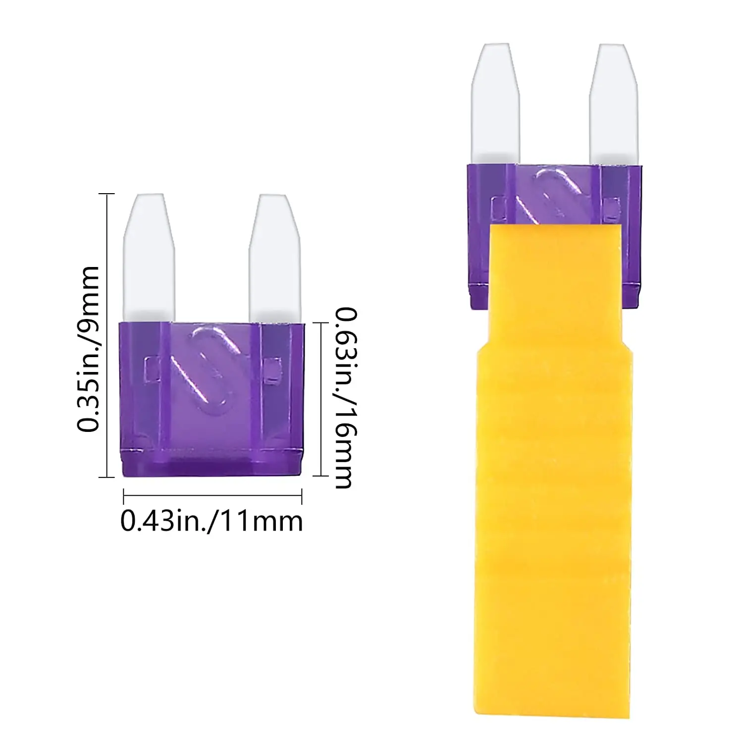 100 pz Mini Fusibili Per Auto Tipo di Lama Automotive Micro Fusibili Assortimento In Scatola 2A/3A/5/A/7.5A/10A/15A/20A/25A/30A/35A