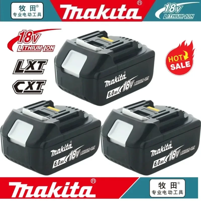 100% оригинал Makita 18 В 6 Ач/5 Ач для батареи Makita BL1830B BL1850B BL1850 BL1840 BL1860 BL1815 Сменная литиевая батарея