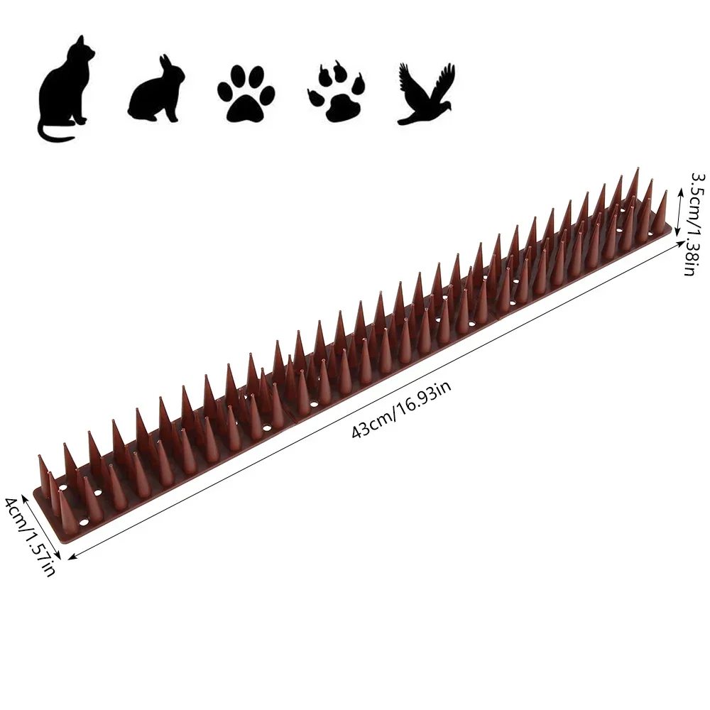 12 pz Recinzione Parete Spikes Uccelli Deterrente Spikes di Plastica Anti Salire Gatto Repellente Per Animali Per Recinzioni Da Giardino Uccelli Piccioni Spikes