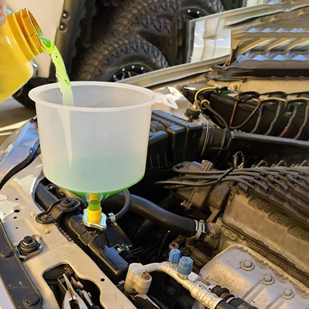15 unids/set herramienta de aceite para verter accesorios de coche Kit de llenado de refrigerante a prueba de derrames apto para vehículos universales boquilla de embudo de llenado de plástico