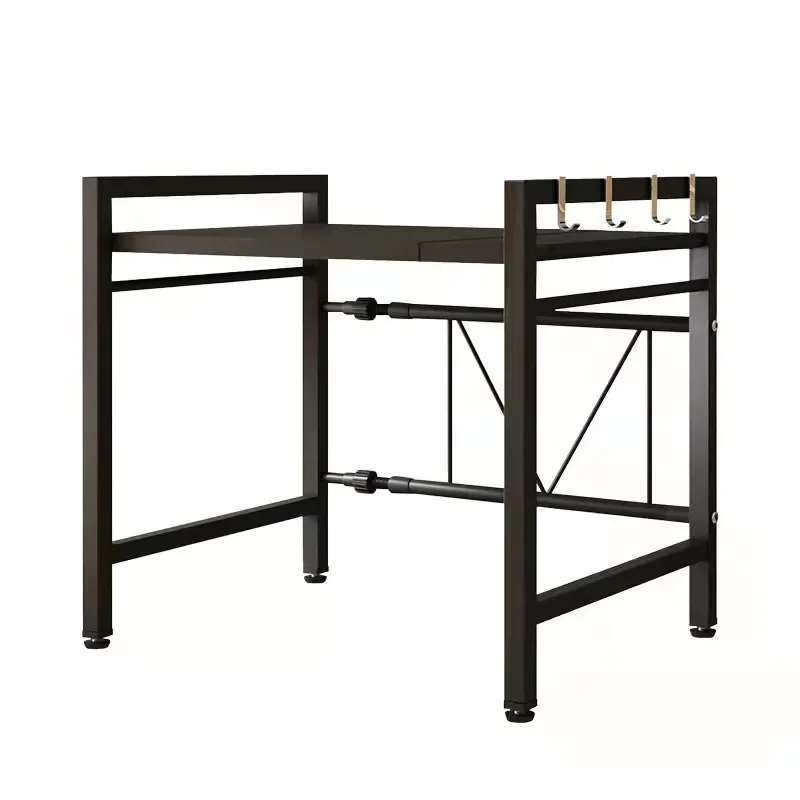 Scaffali da cucina in acciaio inossidabile Scaffali da pavimento multifunzionali multistrato per uso domestico Scaffale per scaffali Scaffale per forno a microonde