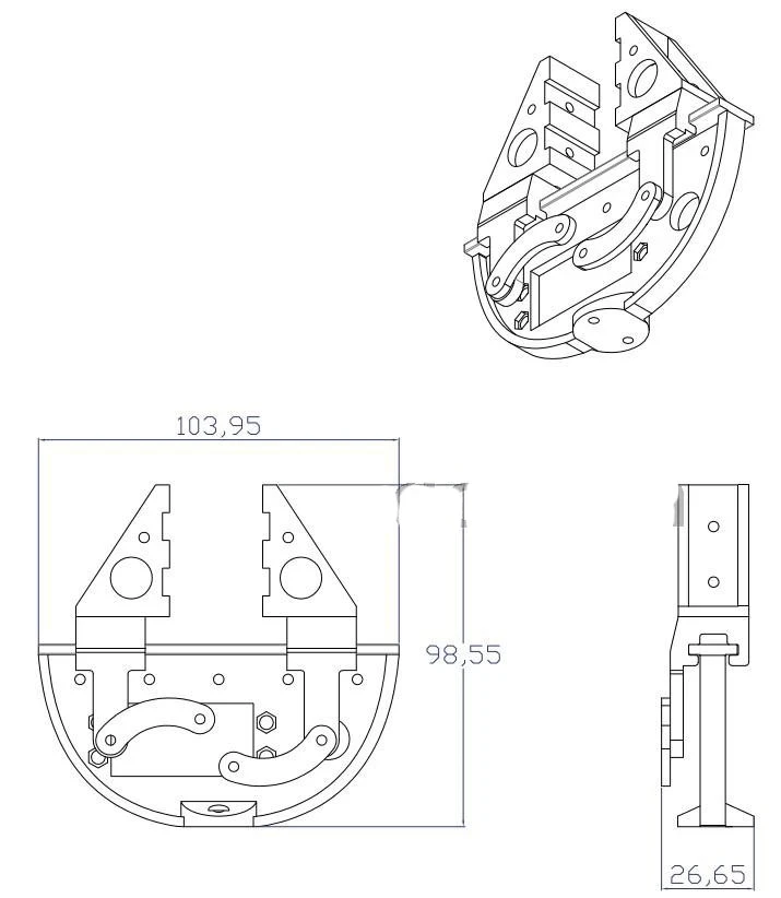 New Robot Clamp Gripper Servo Bracket Mount Mechanical Claw Arm Kit For Diy Toy For Arduino Compatible With Mg996,Mg995, DS3218