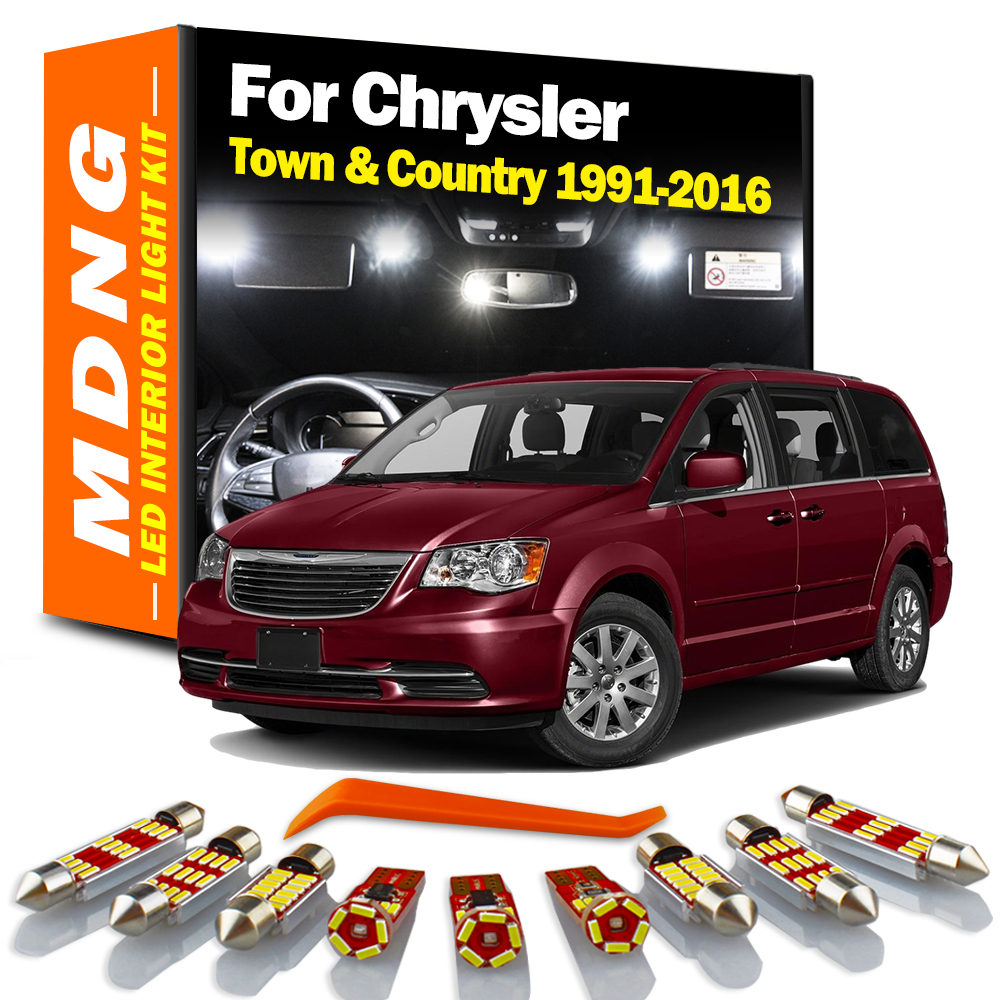MDNG Canbus untuk Chrysler Town Country 1991-2009 2010 2011 2012 2013 2014 2015 LED Interior membaca Kit lampu aksesoris