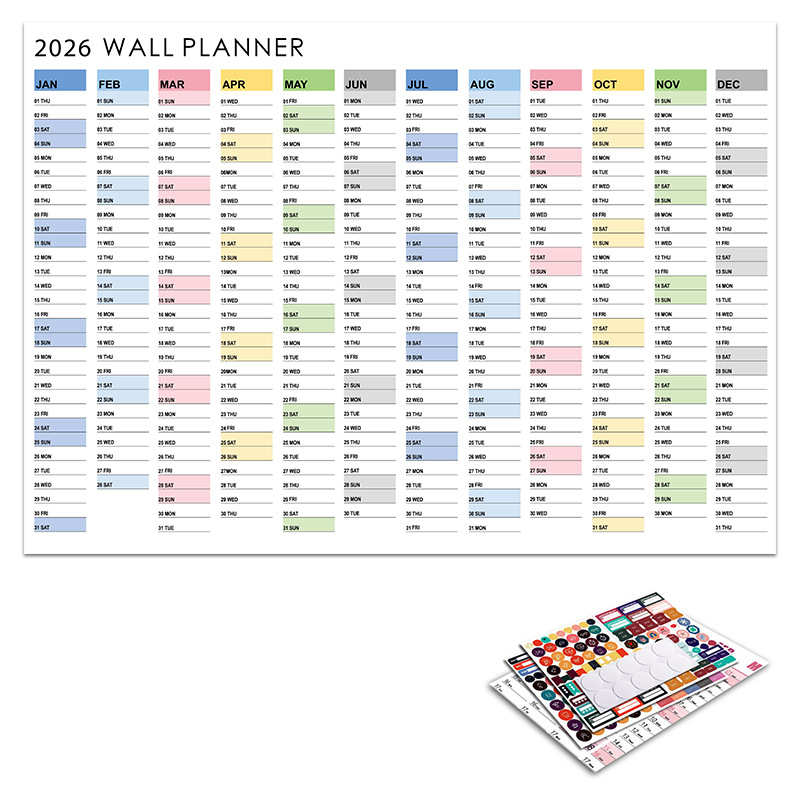 Newest 2026 Calendar Large Wall Calendar 365 Days Planner Sheet To Do List Check-In Plan Daily Weekly Agenda Schedule Organizer