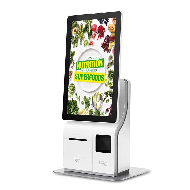 Kiosque d'auto-commande avec écran tactile, terminal en libre-service, Android ou Windows OSD, imprimante 58-80mm, EAU de codes-barres, 15.6 pouces
