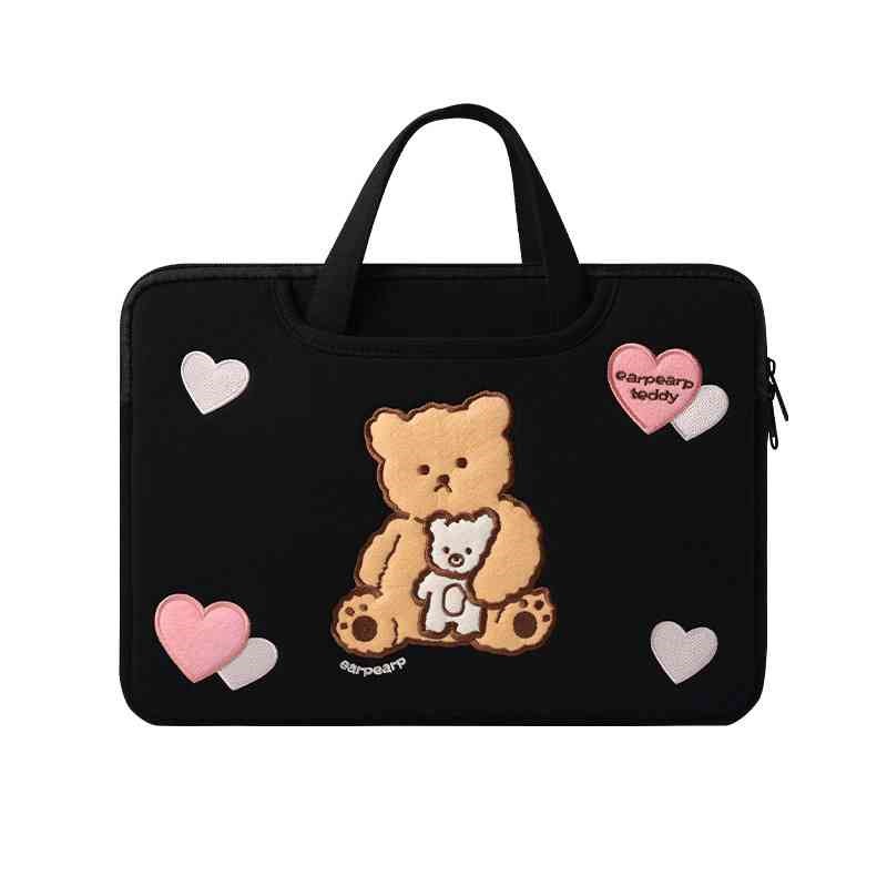 Adorable Korean Japanese Sle Computer Bag Handbag Storage Inner Bag Cute Cartoon Polyester Material Notebook Bag