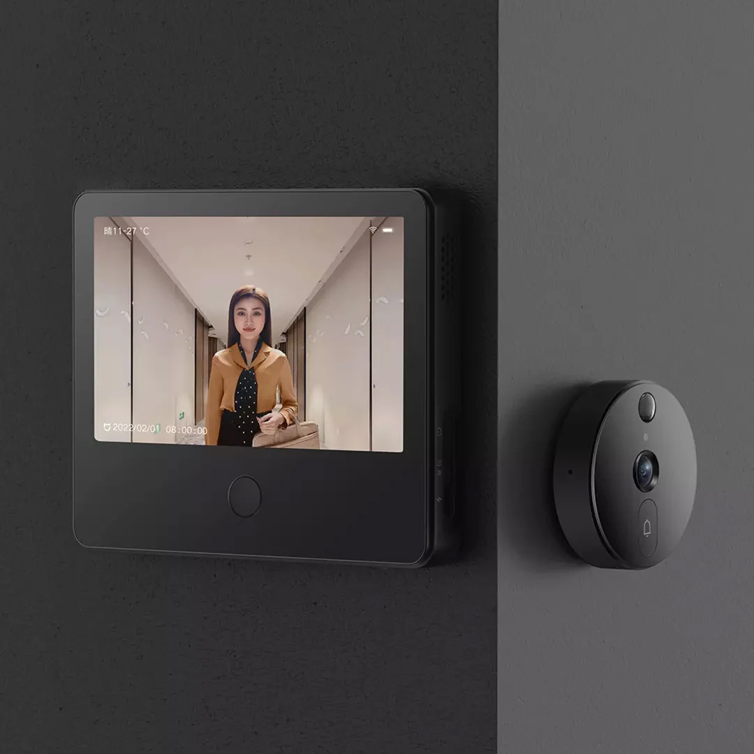 Xiaomi Mijia Smart Video Chuông Cửa Mắt Mèo Cửa Gương Camera 5 "IPS Màn Hình Hồng Ngoại Quan Sát Ban Đêm AI Nhận Dạng Khuôn Mặt chống Trộm