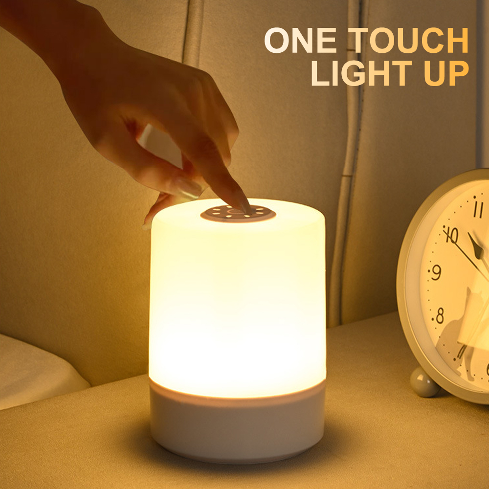 Lampe de nuit tactile, 3 Modes de gradation, lampe de chevet pour chambre à coucher, chargeur USB, veilleuse d'ambiance, lumière douce, lampe de Table, cadeau pour enfants