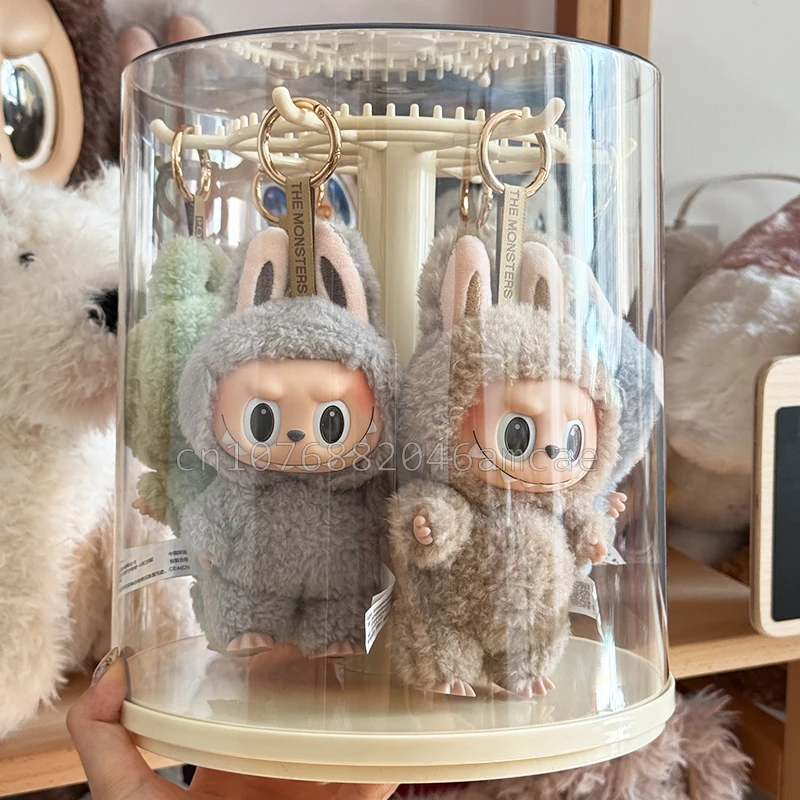 Labubu Blind Box Display Box Pendant Display Box Rotating Transparent Labubu Doll Handmade Storage Display Stand Decor Ornament