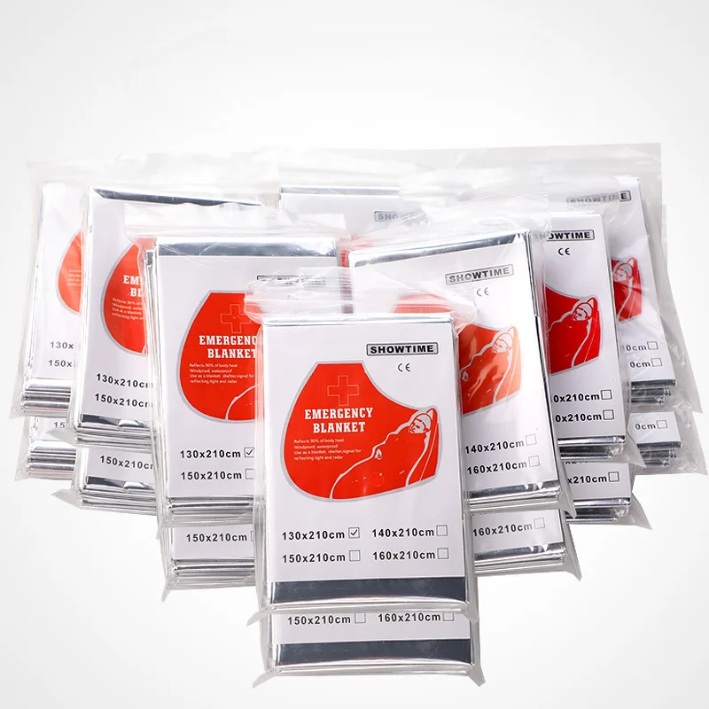 Emergency Blanket Outdoor Survival Rescue First Aid Foil Thermal Blanket Hypothermia Windproof Multi-use For Explore Camping