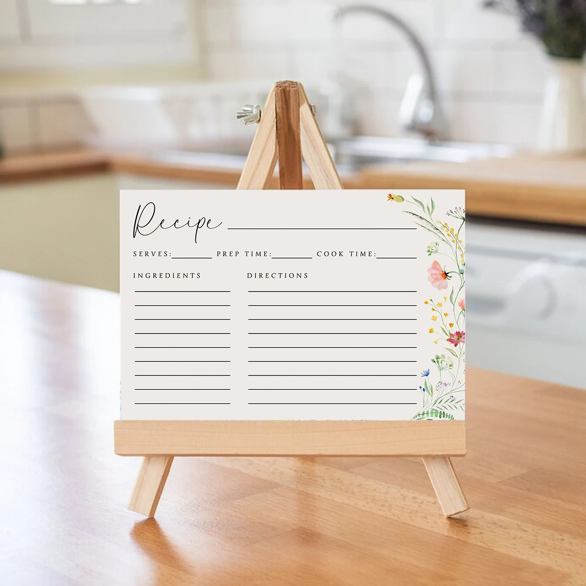50 Uds. Tarjetas de notas de receta gruesas en blanco de cartulina sin manchas de doble cara, menú familiar y registro de clasificación de información de cocina